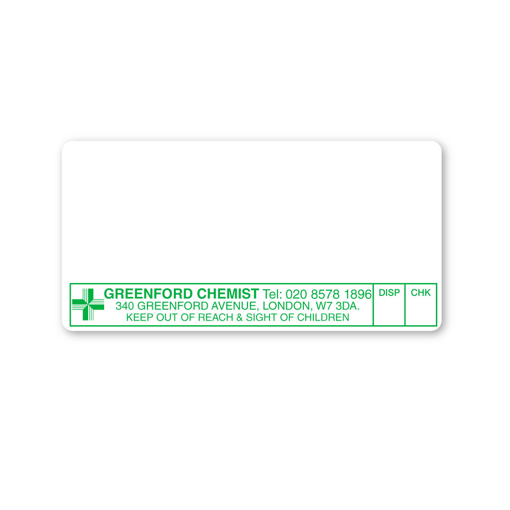 [EMT5125] Greenford Chemist Pharmacy Labels