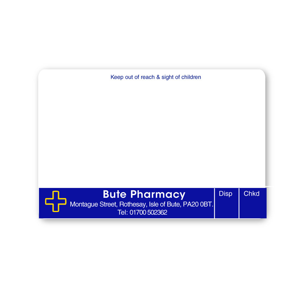 [EMT5128] Bute Pharmacy Labels