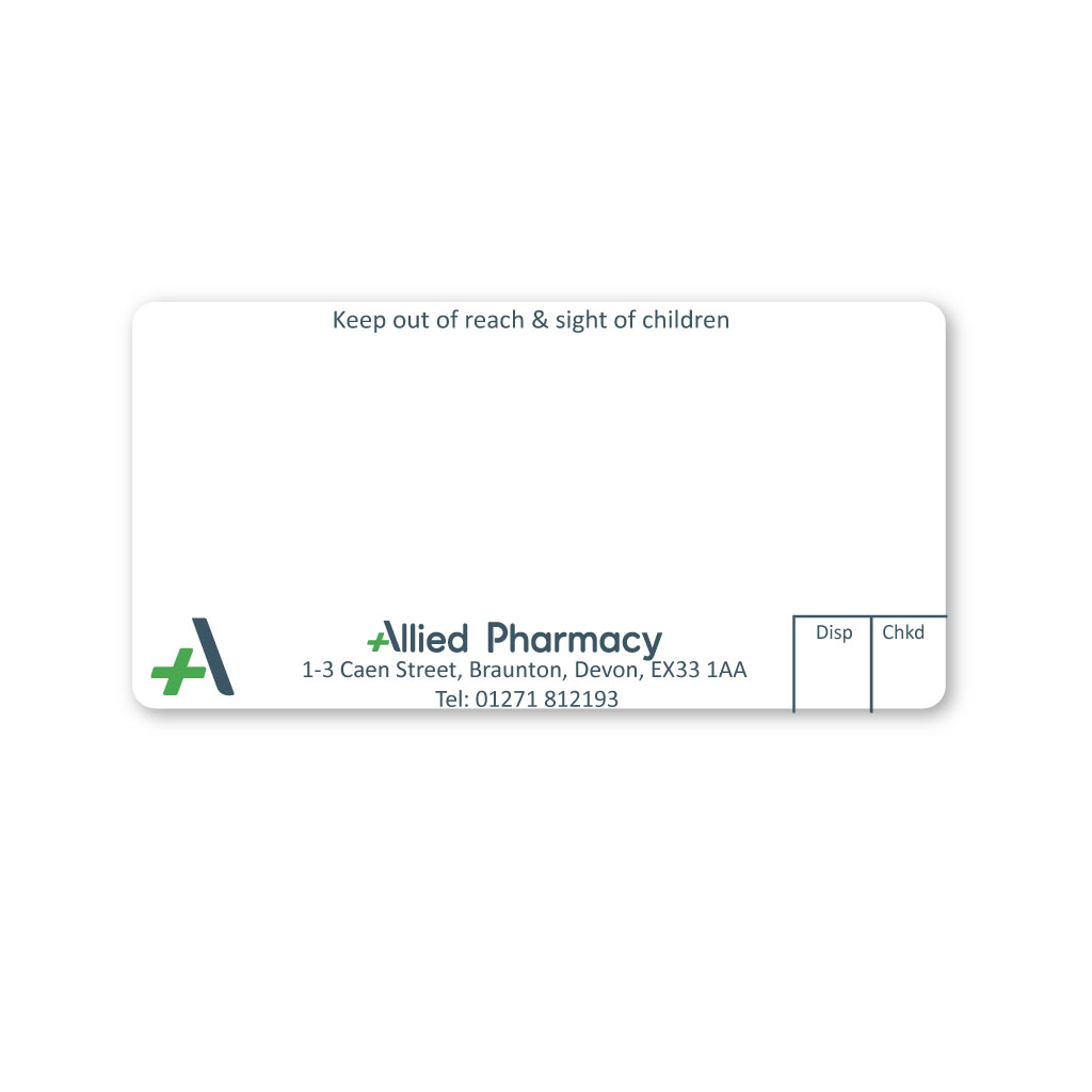 [EMT5132] Allied Braunton Pharmacy Labels