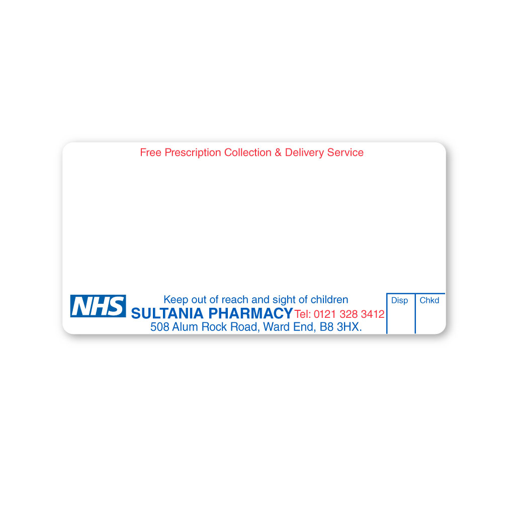 [EMT5144] Sultania Pharmacy Labels  