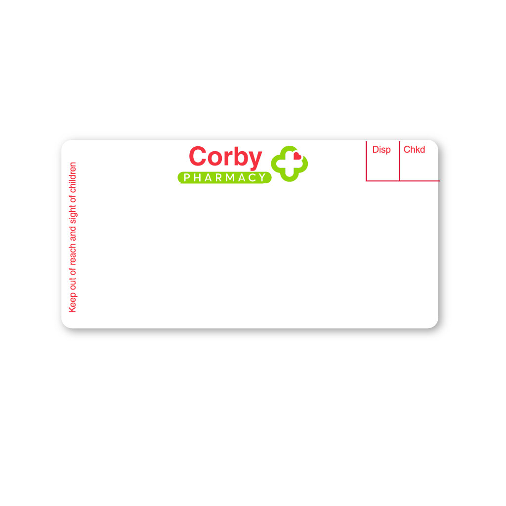 [EMT5146] Corby Pharmacy Labels 70x37