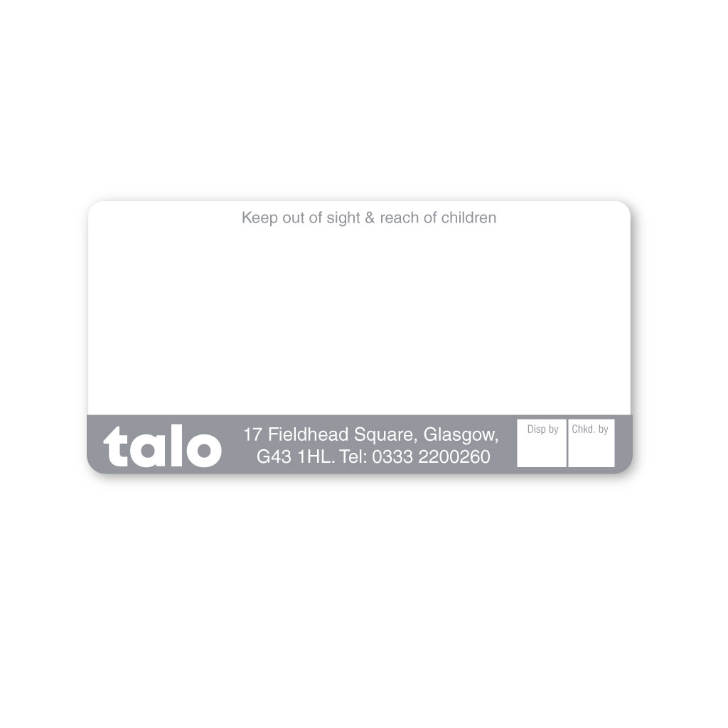 [EMT5154] Talo Pharmacy Labels