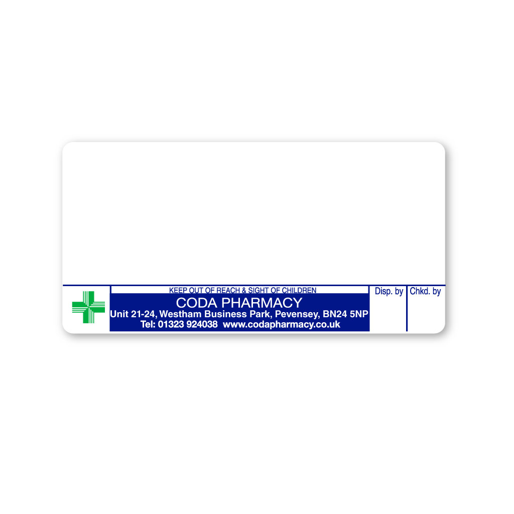 [EMT5161] Coda Pharmacy Labels 70x37
