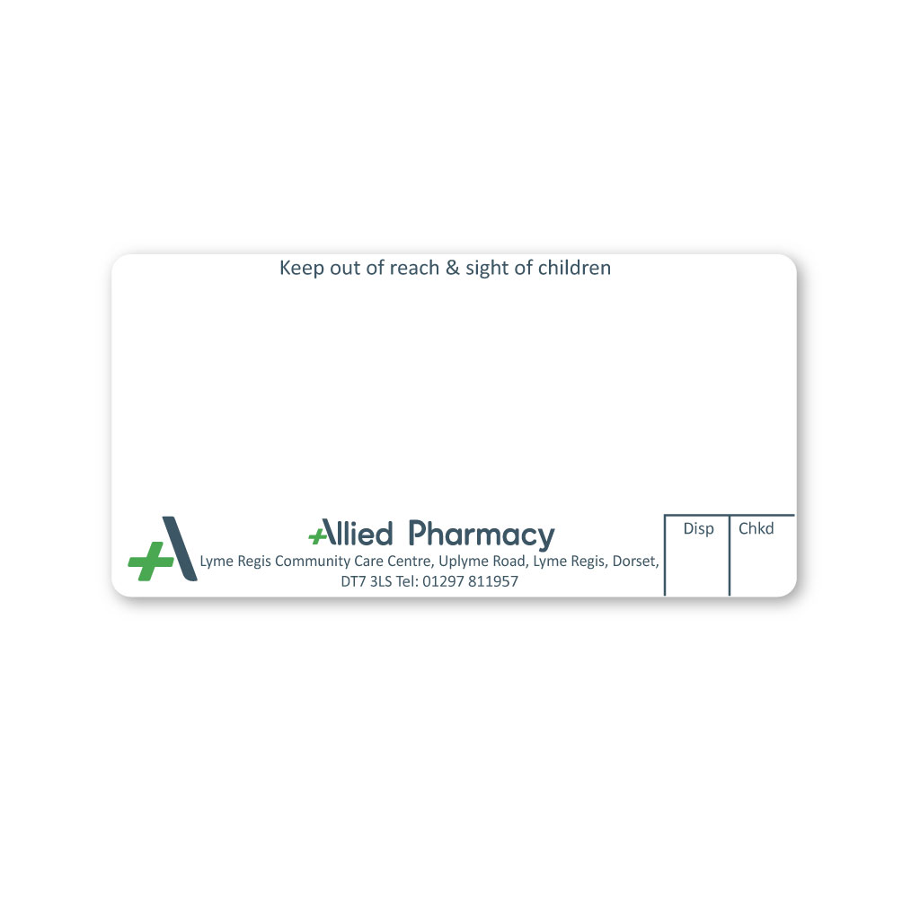 [EMT5171] Allied Lyme Regis Pharmacy Labels