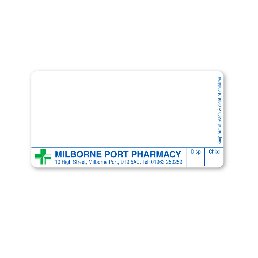 [EMT5164] Milbourne Port Pharmacy Labels