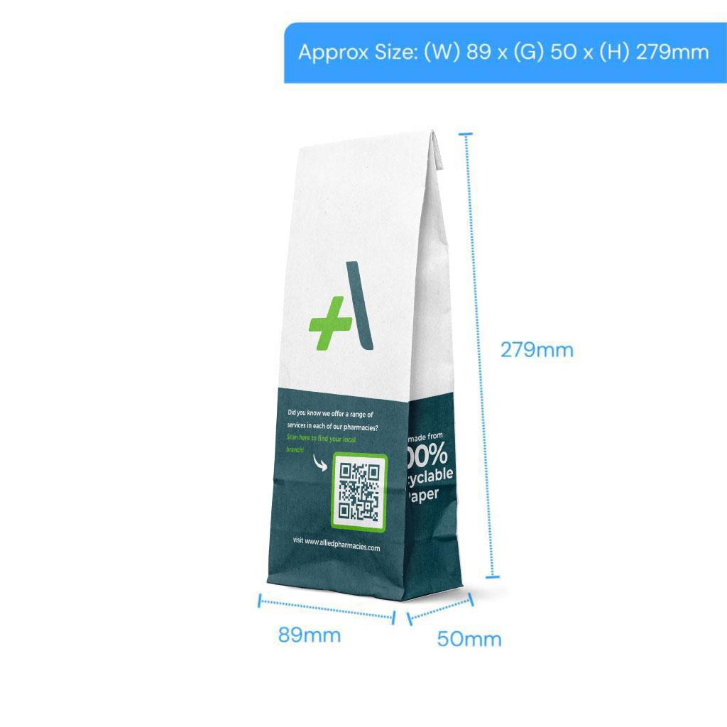 [ALIDP3] P3 Allied Pharmacy Prescription Bags (Pack of 1000)