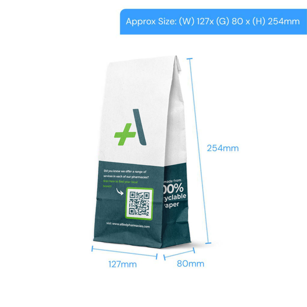 [ALIDP4] P4 Allied Pharmacy Prescription Bags (Pack of 1000)