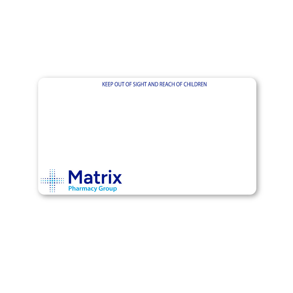 [EMT5233] Matrix Pharmacy Labels - 89x46mm (Pack of 27)