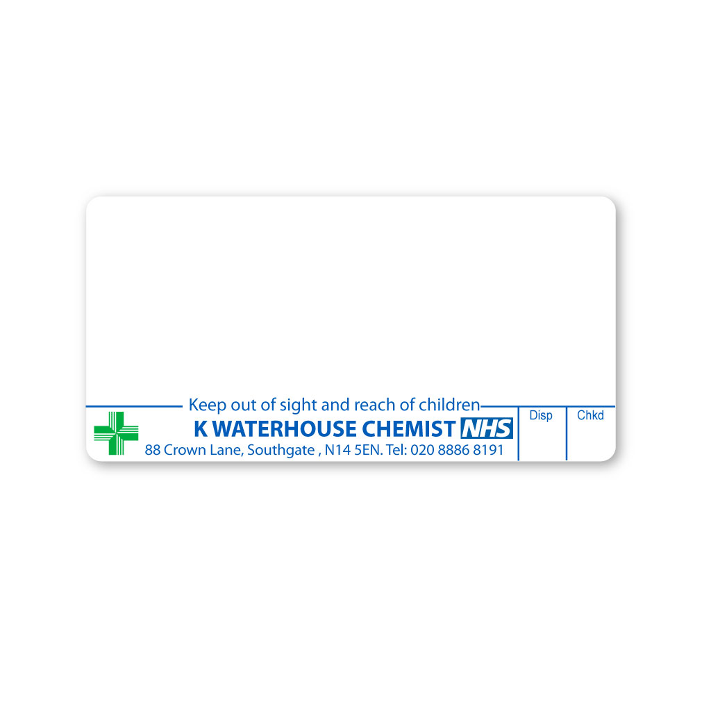 [EMT5253] K Waterhouse Chemist Labels