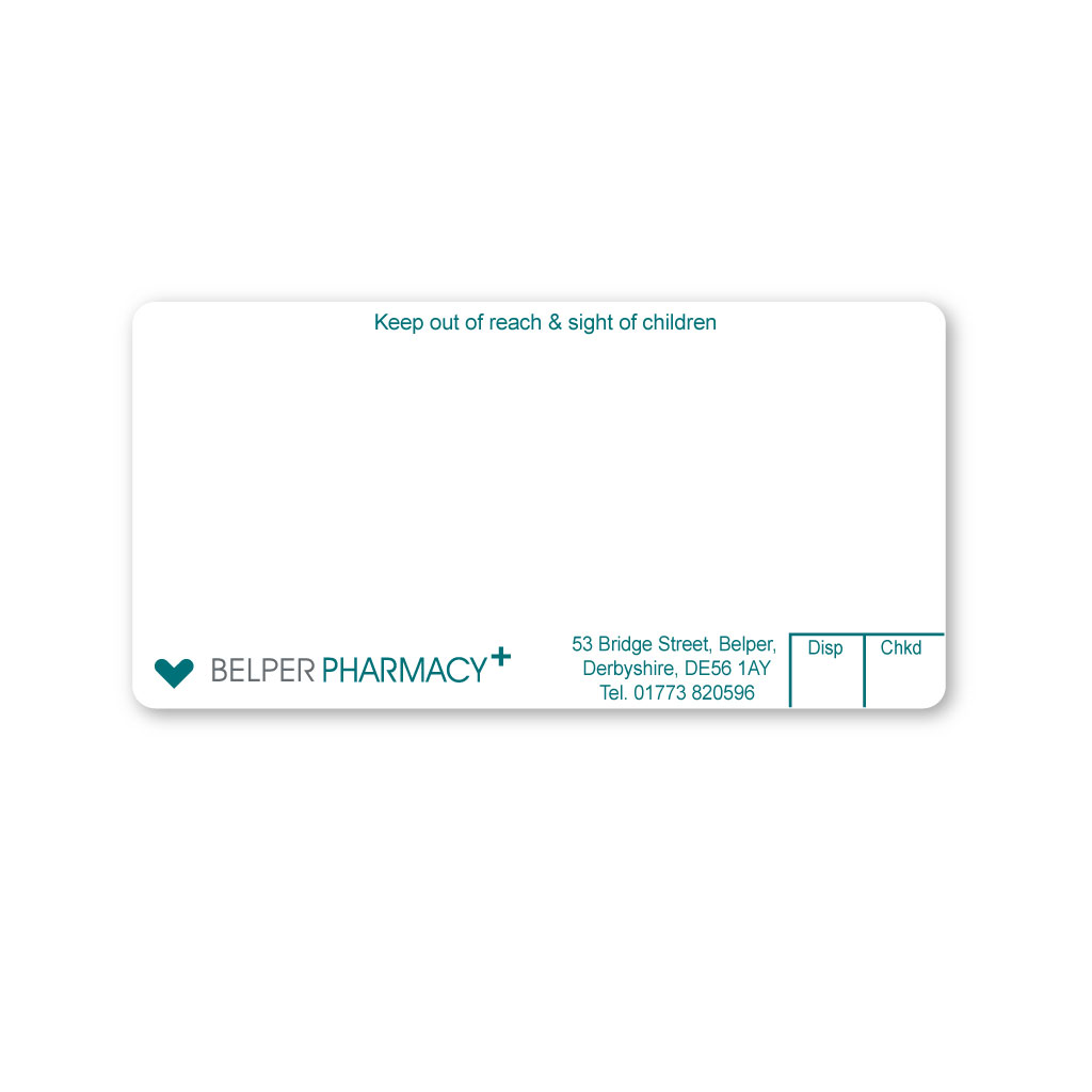 [EMT5254] Ascent Belper Pharmacy Labels 