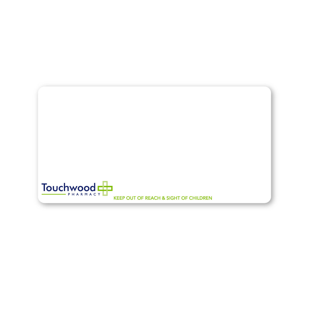 [EMT5263] Touchwood Pharmacy Labels - 89x46mm (Pack of 27)