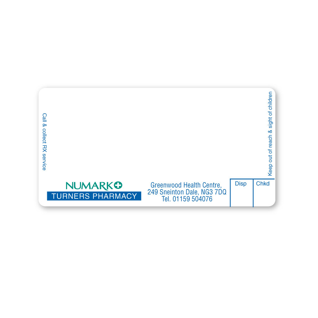 [EMT5276] Turners Pharmacy Labels