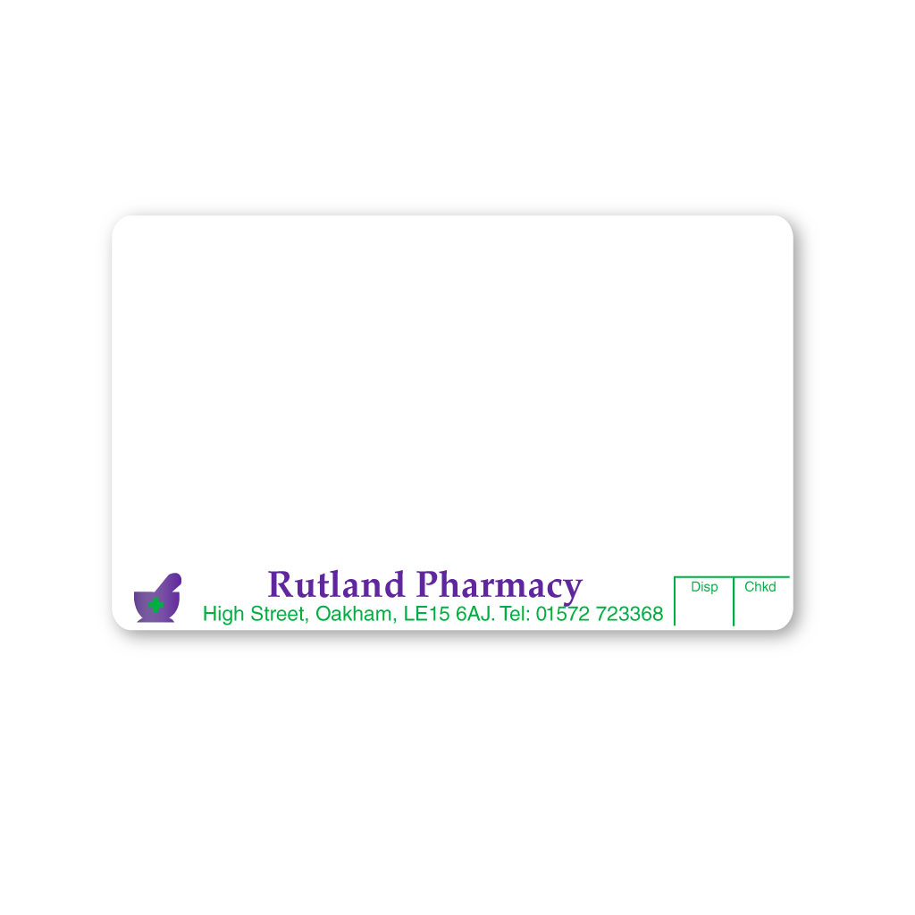 [EMT5280] Rutland Pharmacy Labels 70x45