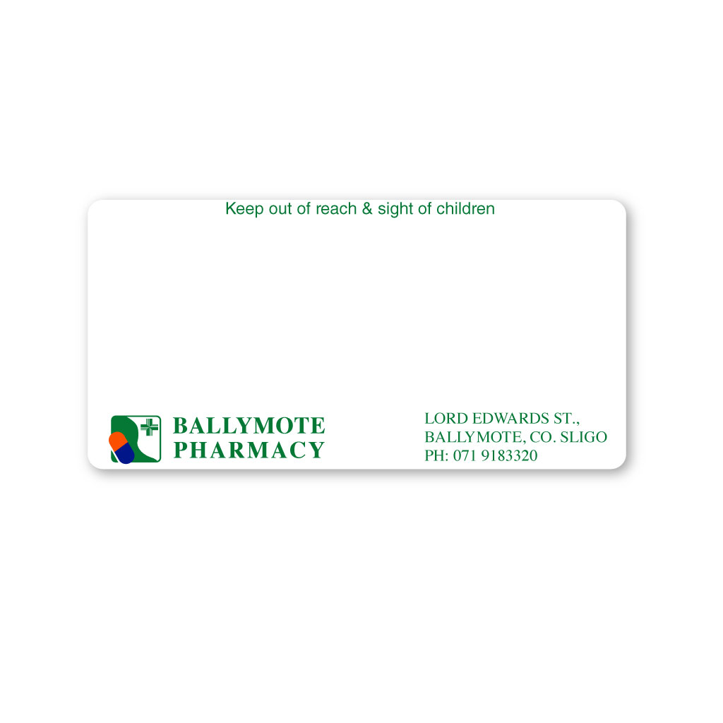 [EMTLS5296] Ballymore Pharmacy Liam Skelly Labels 