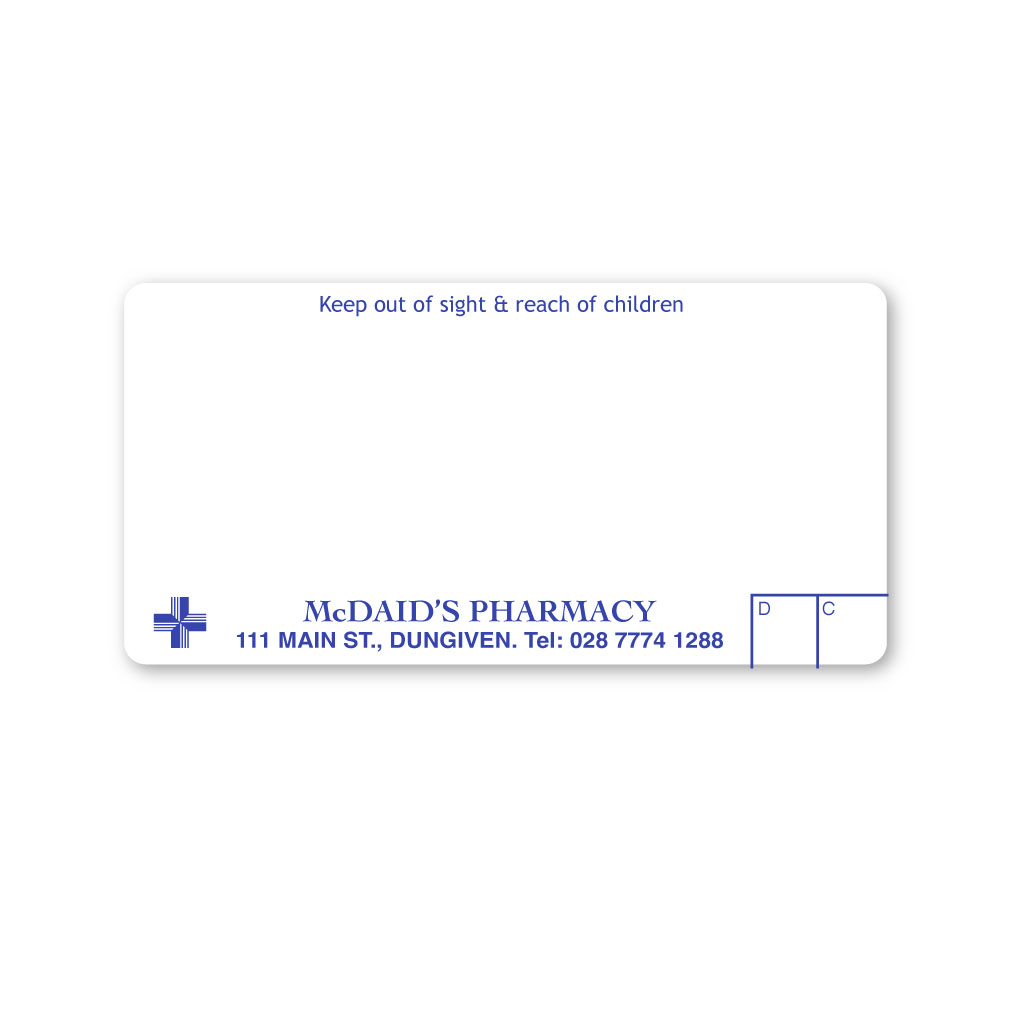 [EMT5300] PJ McDaid Pharmacy Labels
