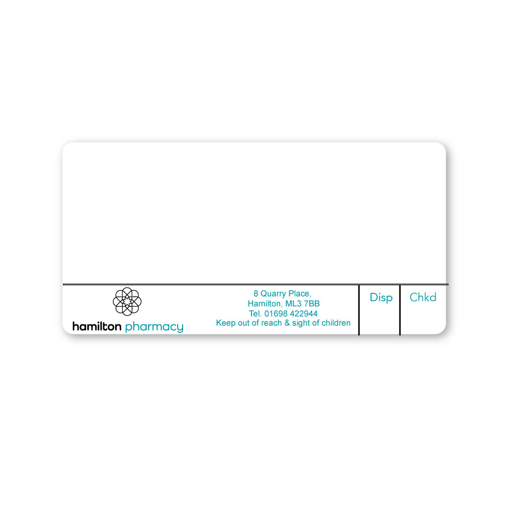 [EMT5309] Boarders Hamilton Pharmacy Labels