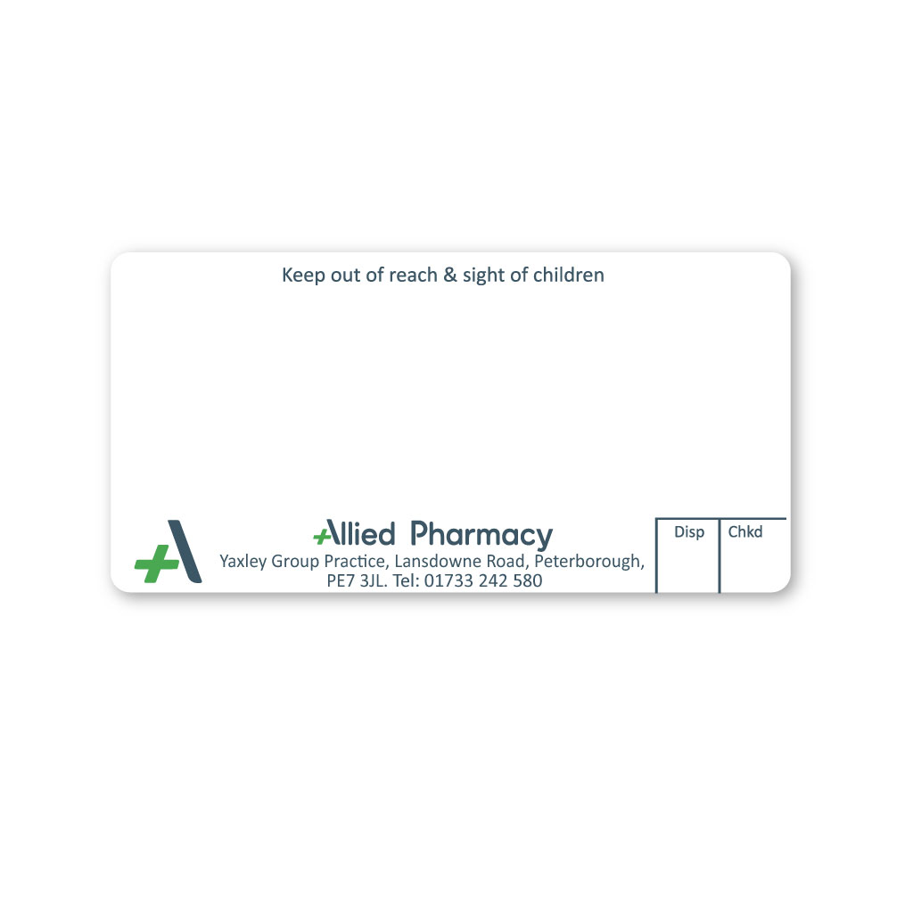 [EMT5321] Allied Yaxley Pharmacy Labels
