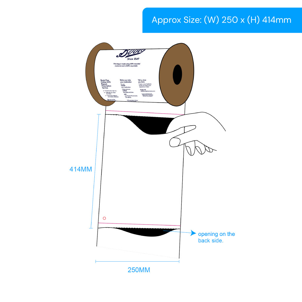 [AUTOBOOTSNEWL] Auto Bags - Boots Pharmacy, 275 x 460mm