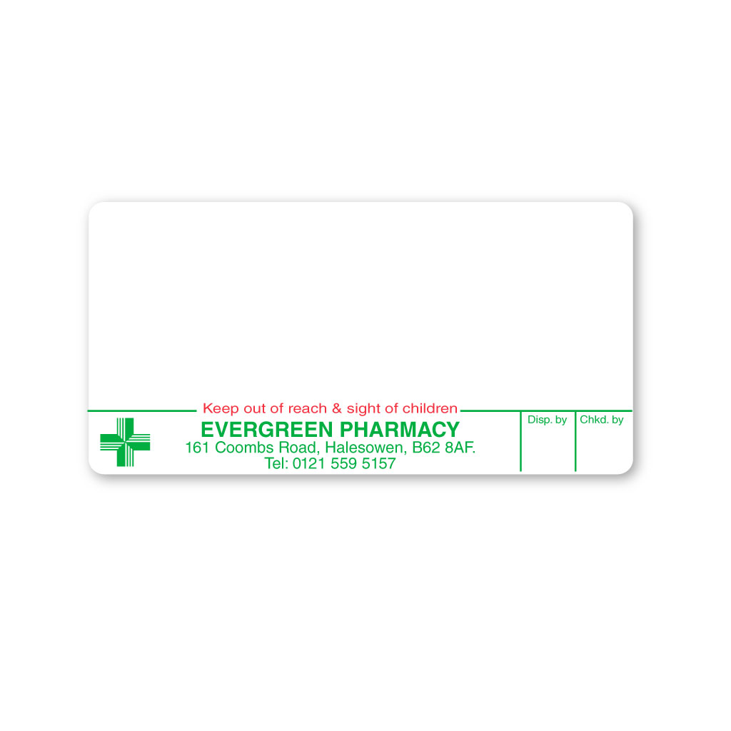 [EMT5354] Evergreen Pharmacy Labels  