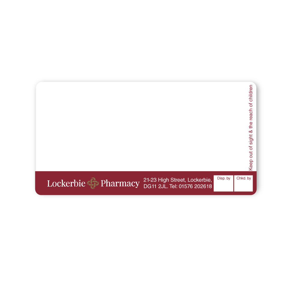 [EMT5377] Lockerbie Pharmacy Labels 70x37mm