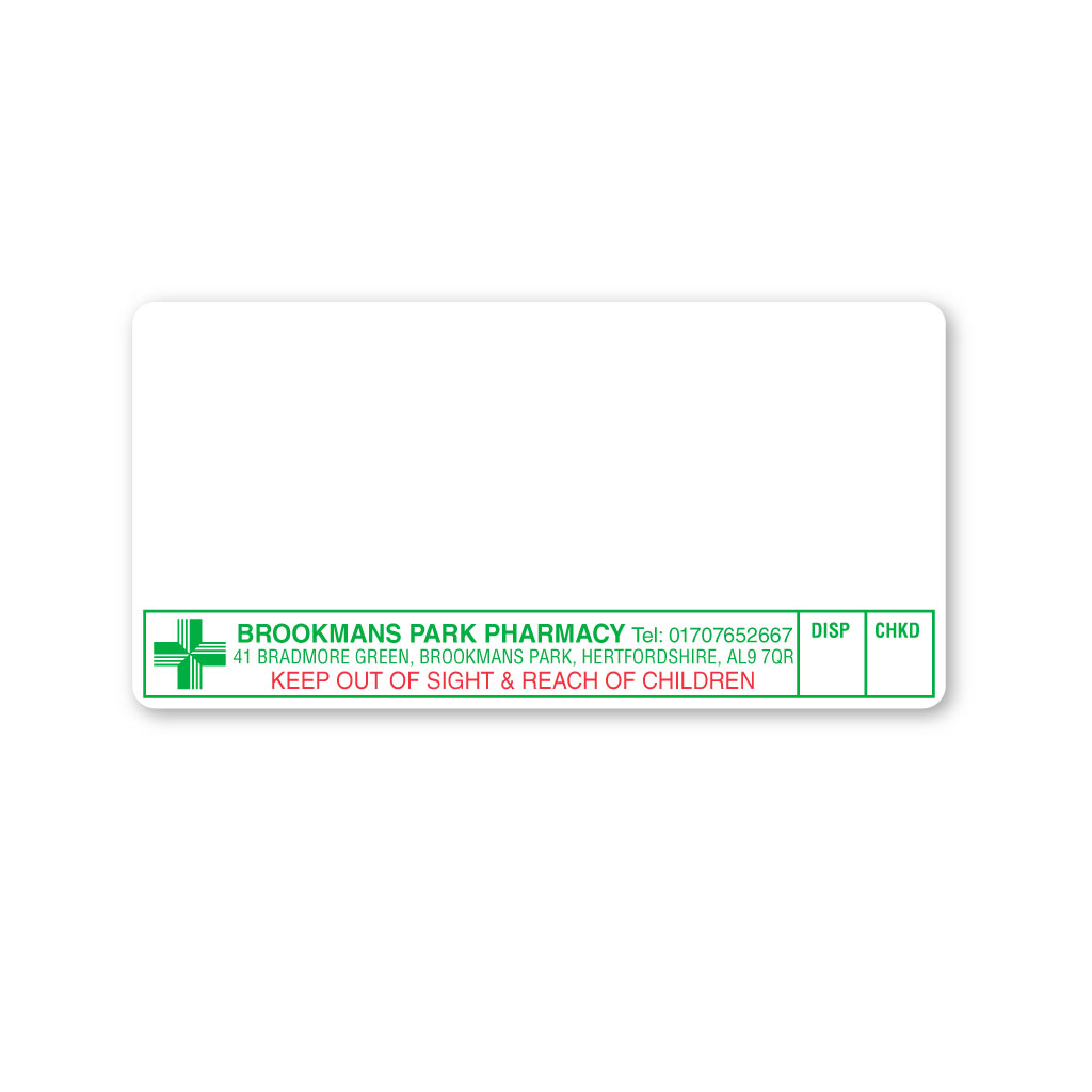 [EMT5378] Brookmans Park Pharmacy Labels  