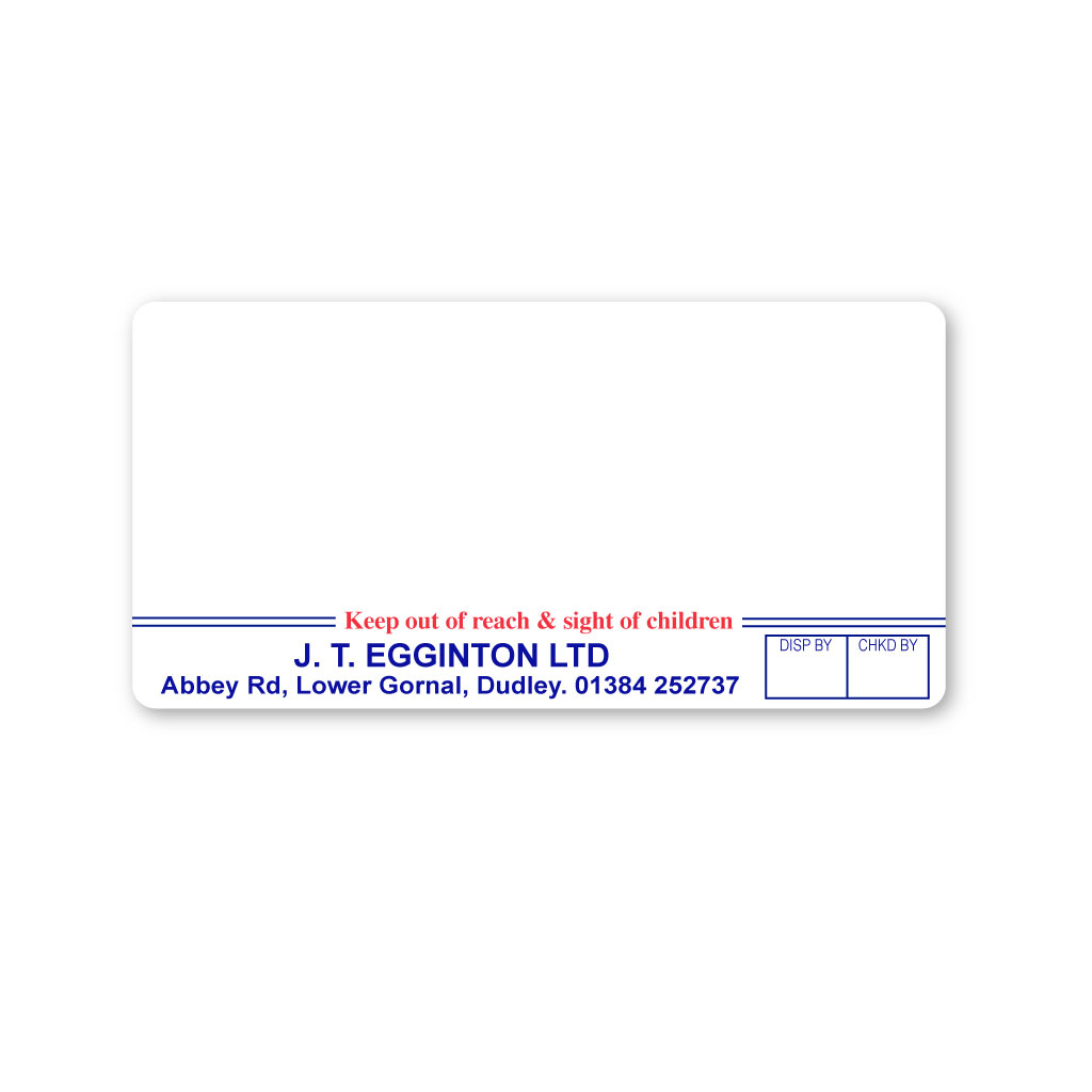 [EMT5381] Eggington Pharmacy Labels 70x37