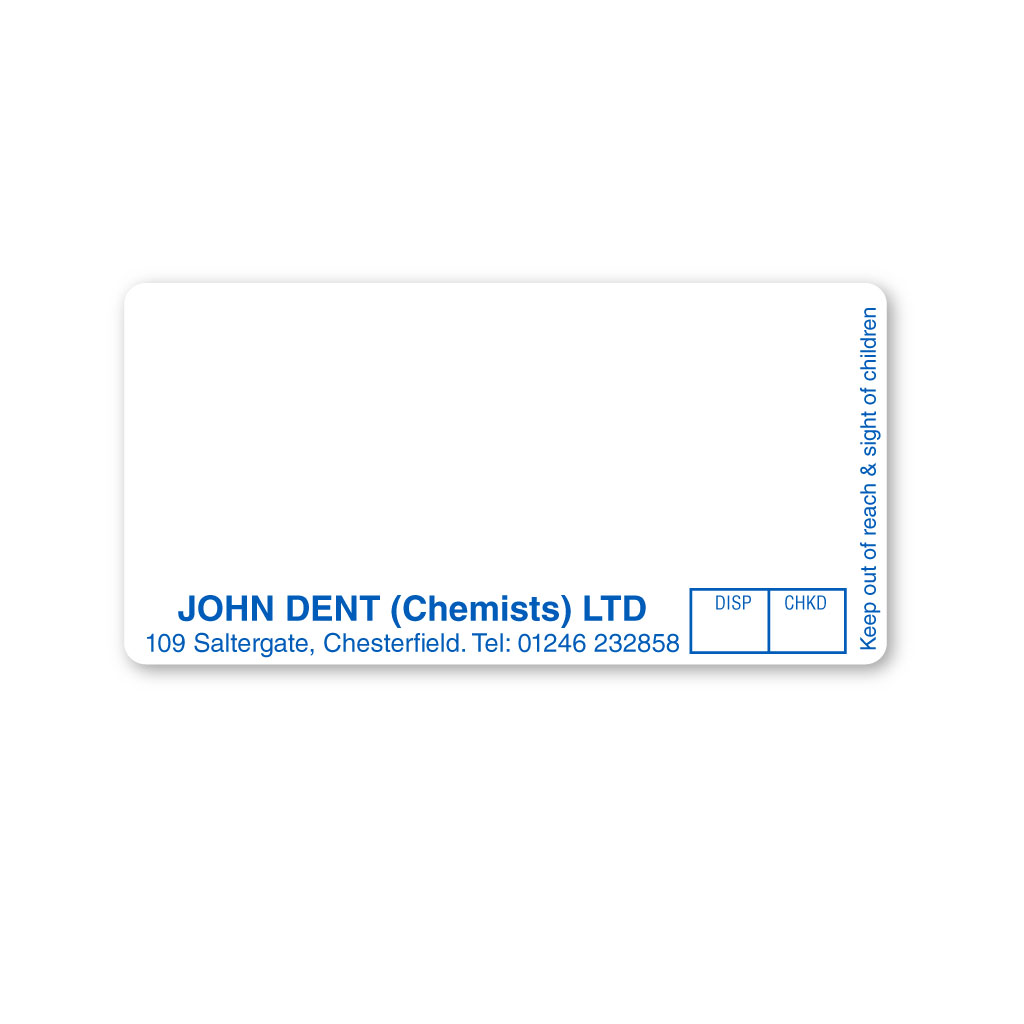 [EMT5399] John Dent Chemists Pharmacy Labels 