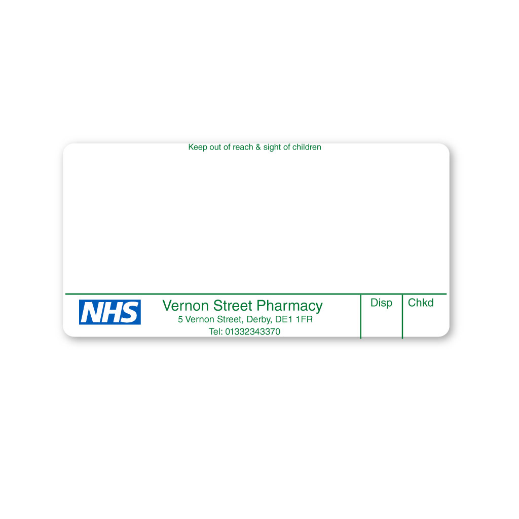 [EMT5409] Vernon Pharmacy Labels 70x37