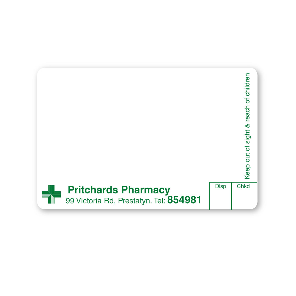 Pritchards Pharmacy Labels From EMT Healthcare