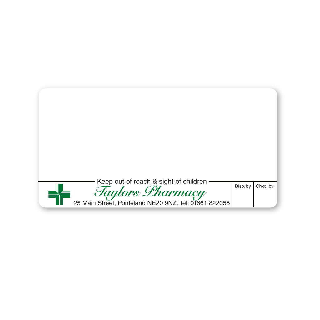 Taylors Pharmacy Labels From EMT Healthcare