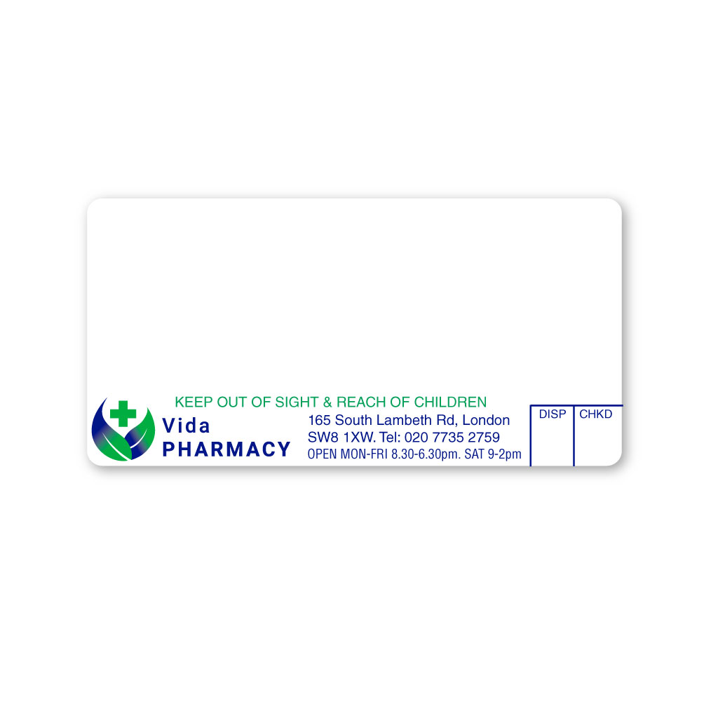 Vida Pharmacy Labels From EMT Healthcare