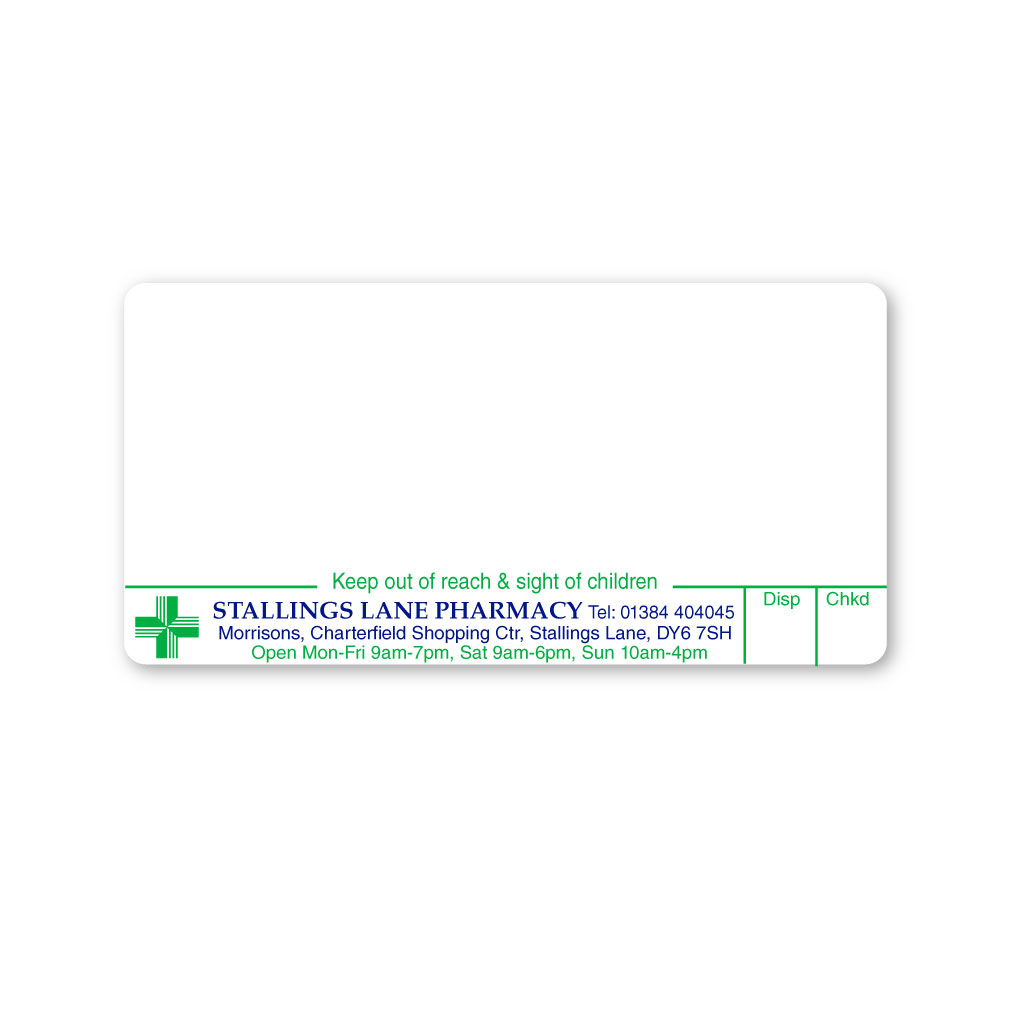 Stallings Lane Pharmacy Labels From EMT Healthcare