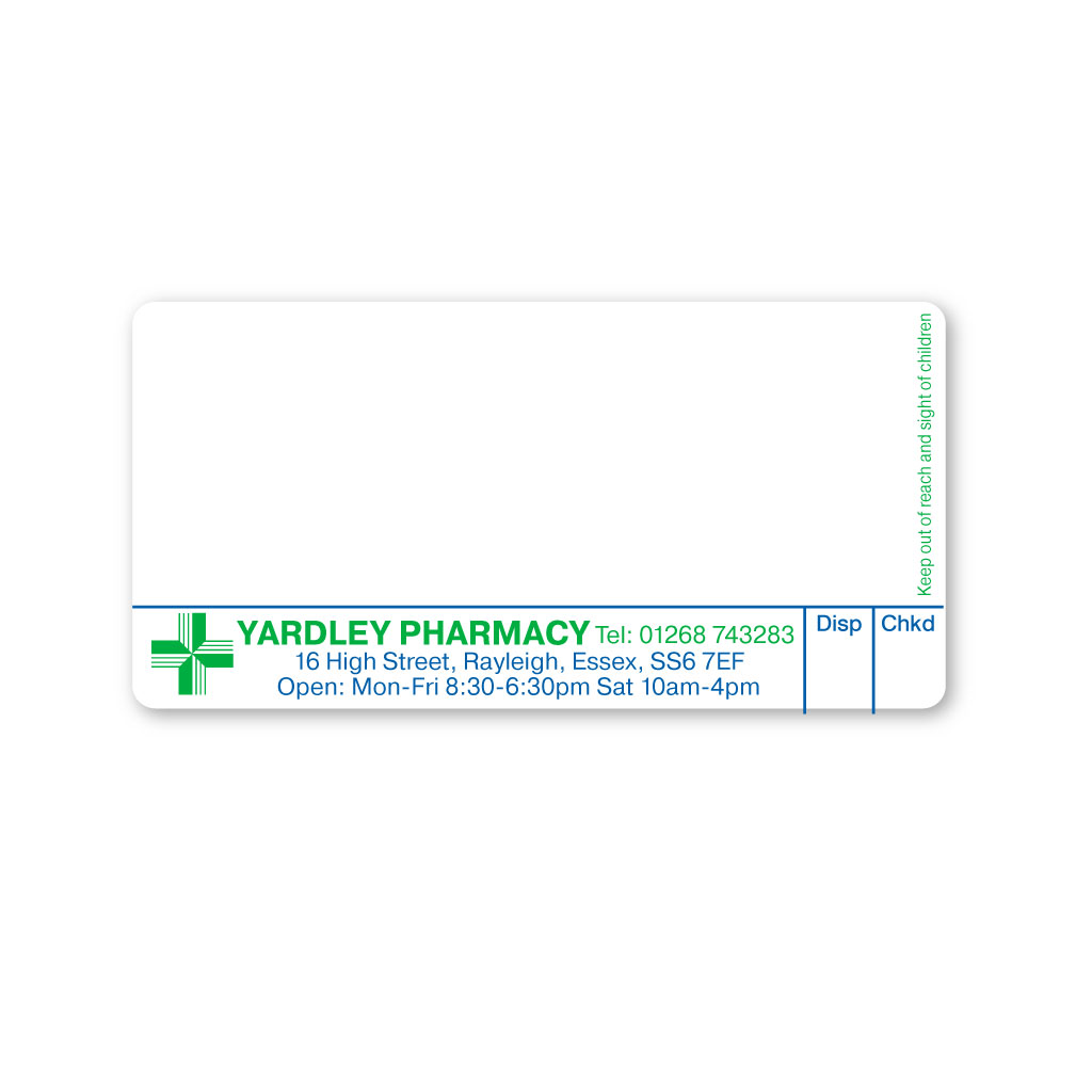 Yardley Pharmacy Labels From EMT Healthcare