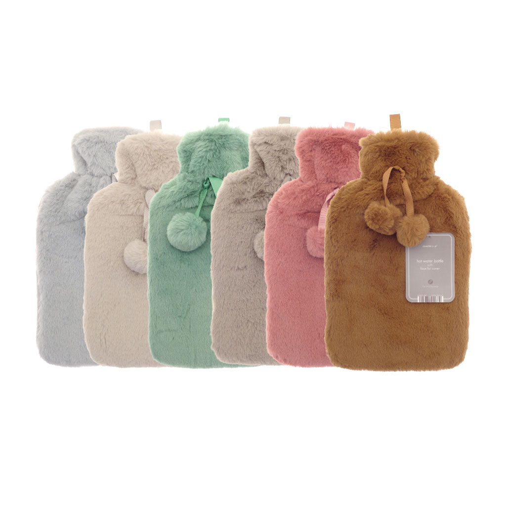 Faux Fur Hot Water Bottle - Assorted Colours From EMT Healthcare