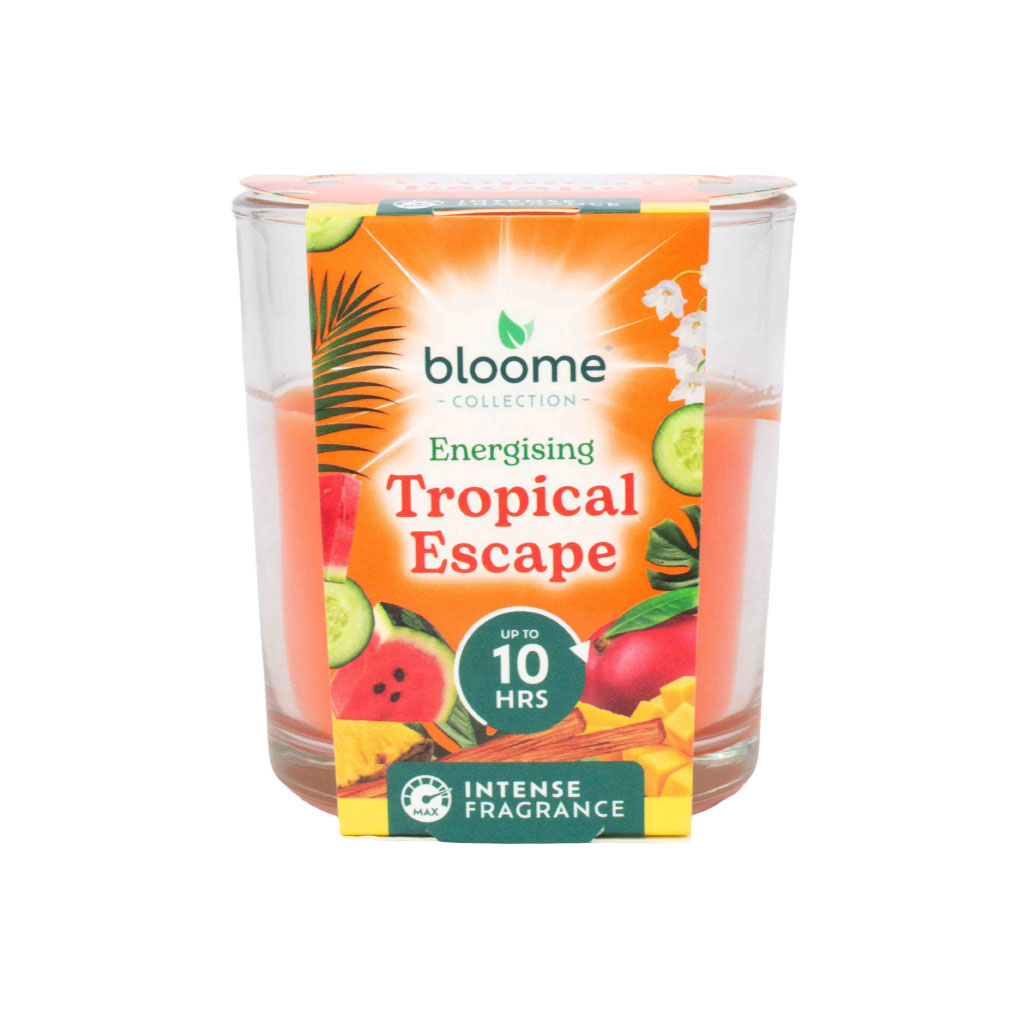 Bloome Fragrance Glass Jar Candle - Tropical Escape for Pharmacy Retail Household products from EMT Healthcare