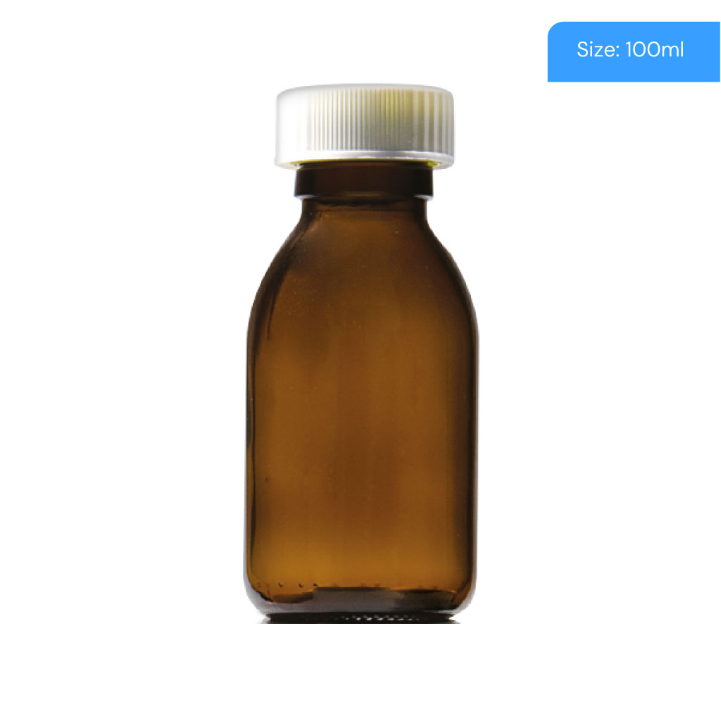 [GE100] 100ml Precapped Round Glass Bottles