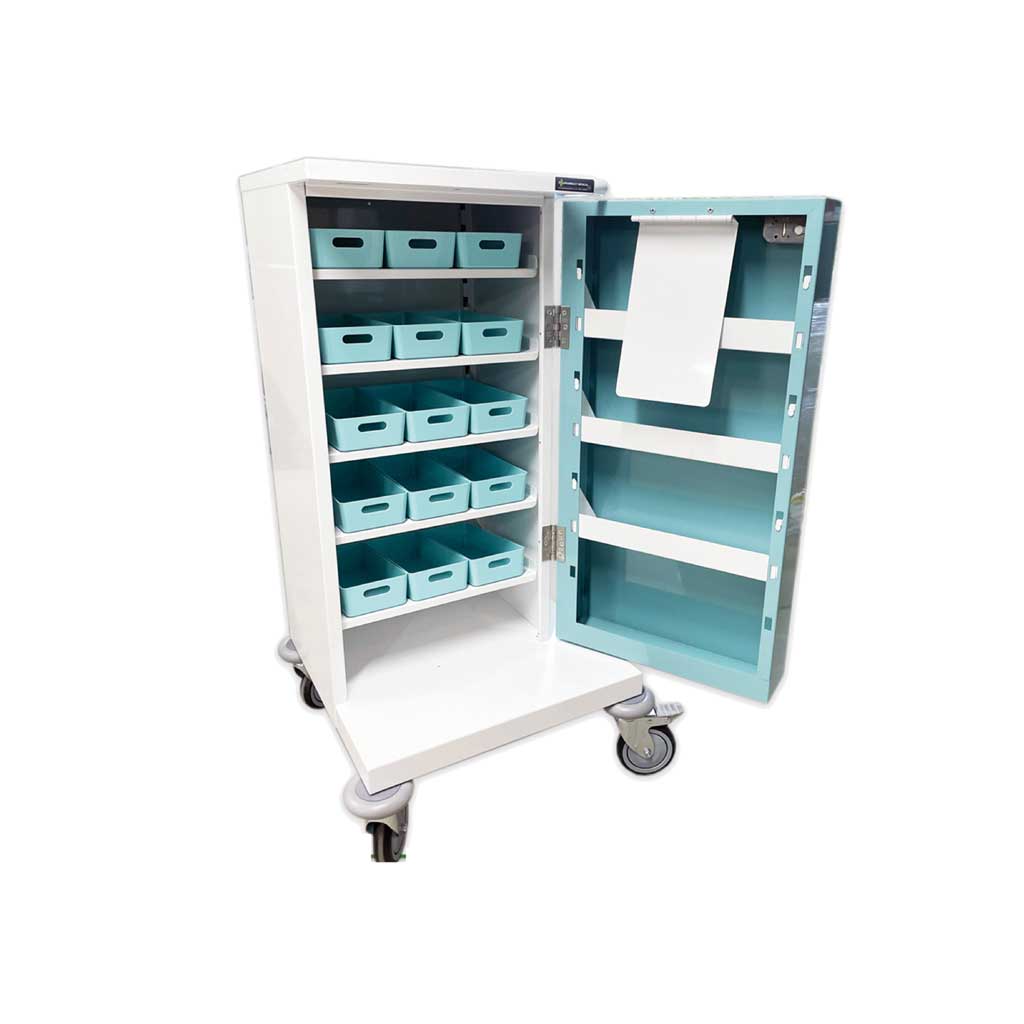 [HECT515] 15 Tray Compact Unit Dosage Trolley