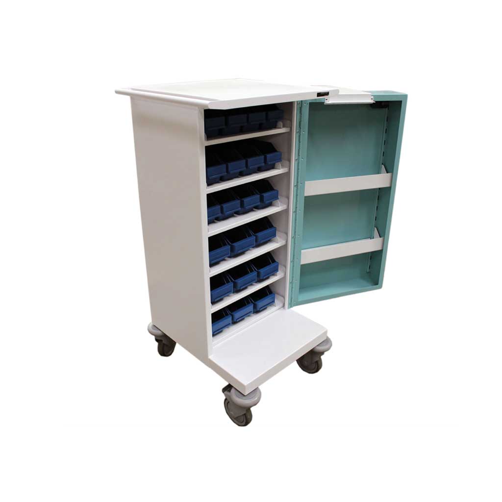 [HECT501] 21 Tray Compact Unit Dosage Trolley
