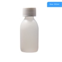 250ml Natural HDPE Capped Round Bottle