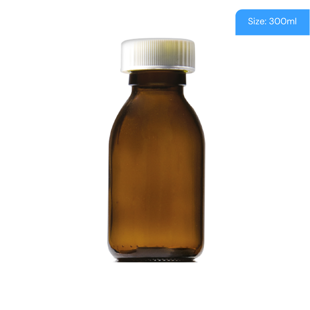 [GE300] 300ml Precapped Round Glass Bottles