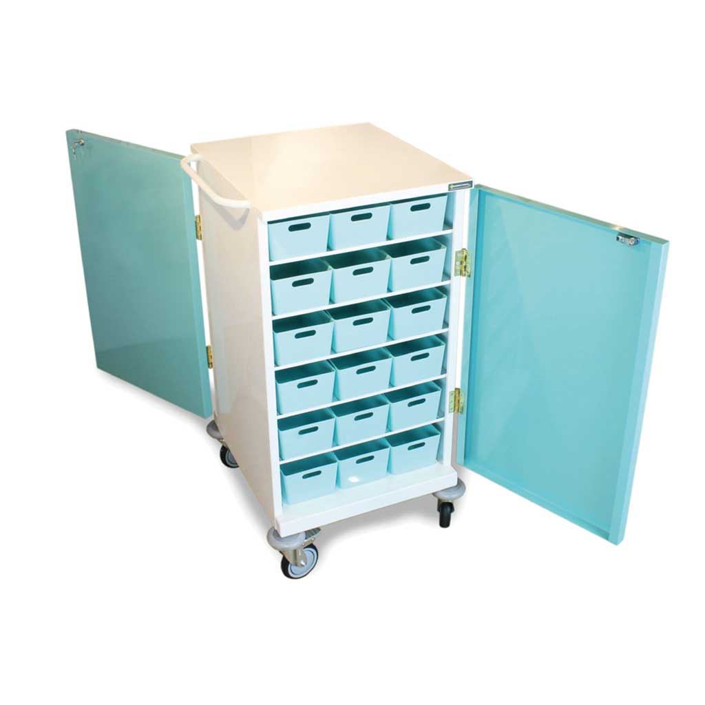 [HECT660] 36 Tray Compact Unit Dosage Trolley