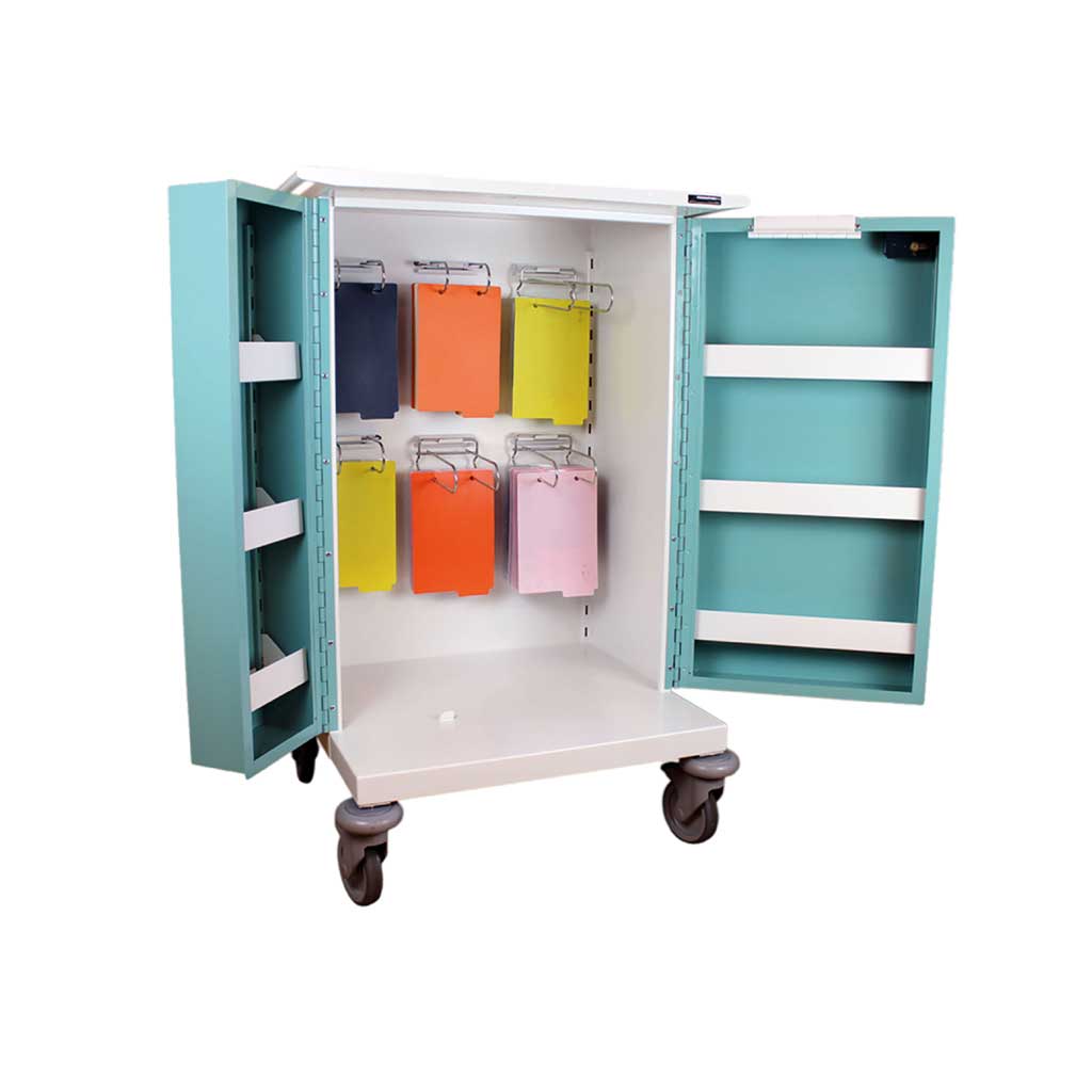 [HECT210] MDS Drugs Trolley - 6 Hoop, Double Door