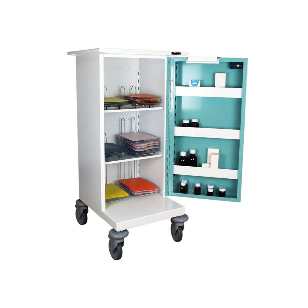 [HECT150] MDS Drugs Trolley - 6 Hoop, Single Door