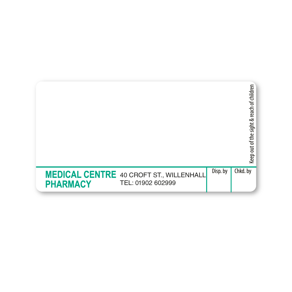 8PM Chemist Medical Centre Labels