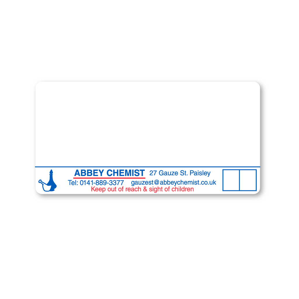 [EMT4217] Abbey Chemist Labels Gauze Street Paisley