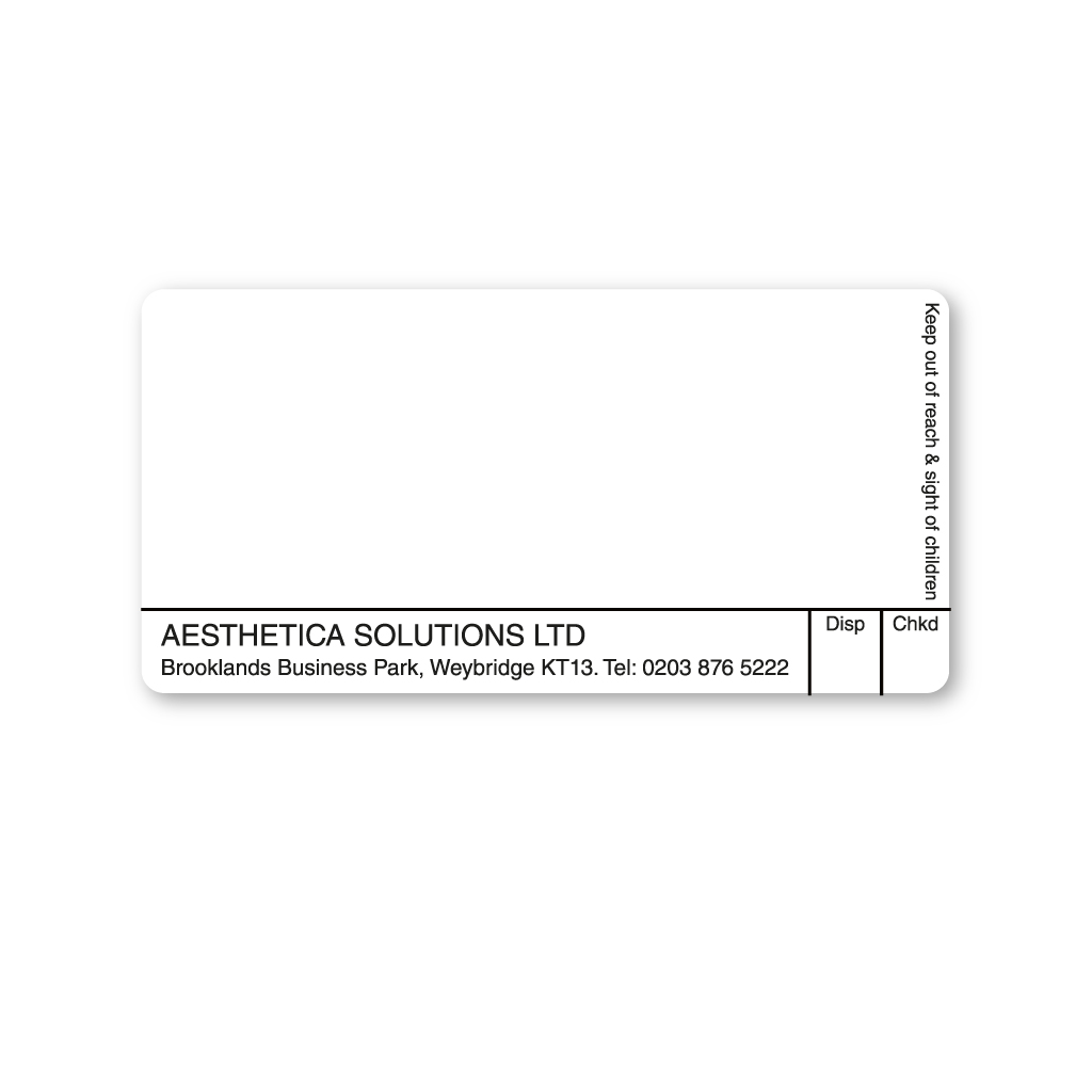 [AZEMT4100] Aesthetica Solutions Pharmacy Labels