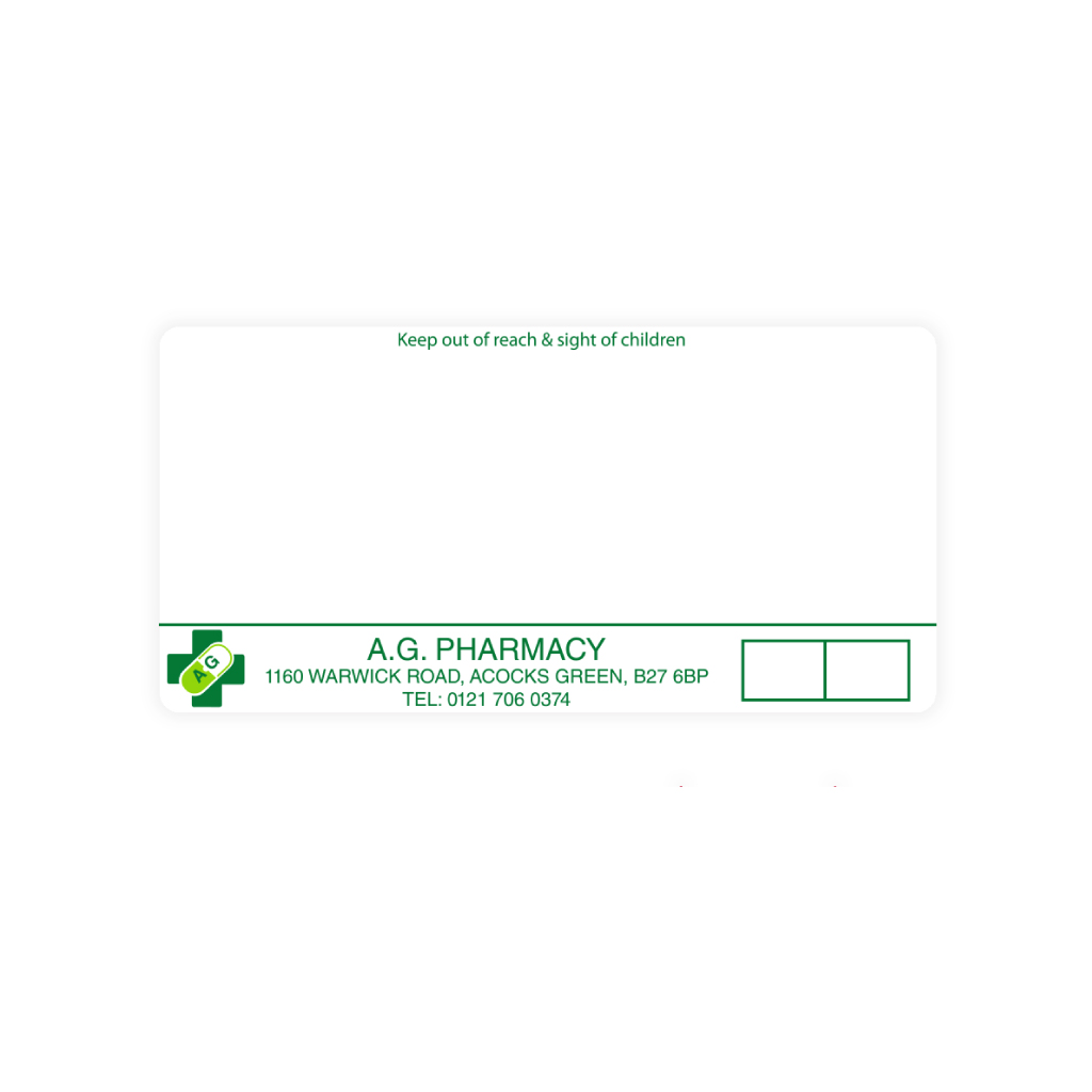 [AZEMT3254] Arsalan Khan Group AG Pharmacy Labels