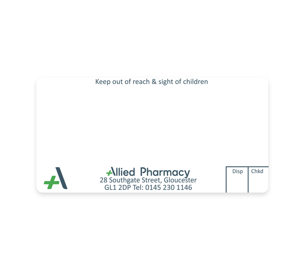 [AZEMT2686] Allied Gloucester Pharmacy Labels