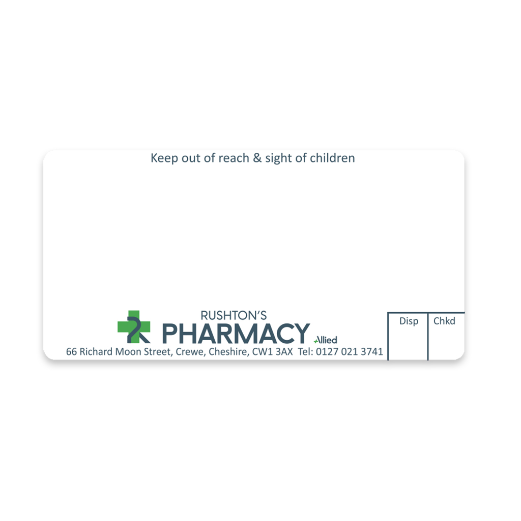 [AZEMT4088] Allied Rushtons Pharmacy Labels