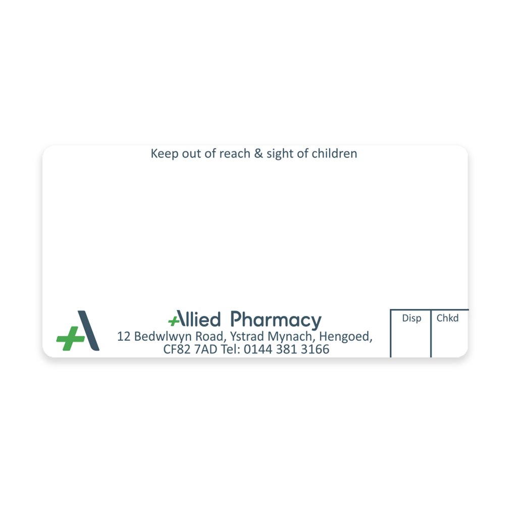 [AZEMT3066] Allied Ystrad Mynach Pharmacy Labels